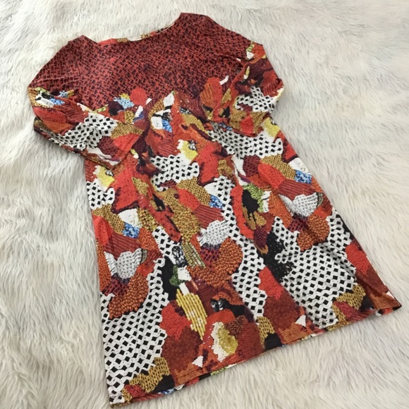 Isle Geometric orange dress - Picture 2 of 4